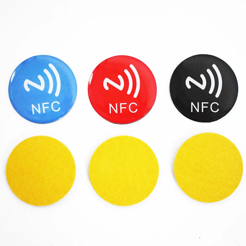 1 бр./лот Антиметаллический NFC 213 144 Байта 13,56 Mhz Диаметър 30 мм NFC Епоксидни Стикер-Етикет за всички телефони с поддръжка на NFC
