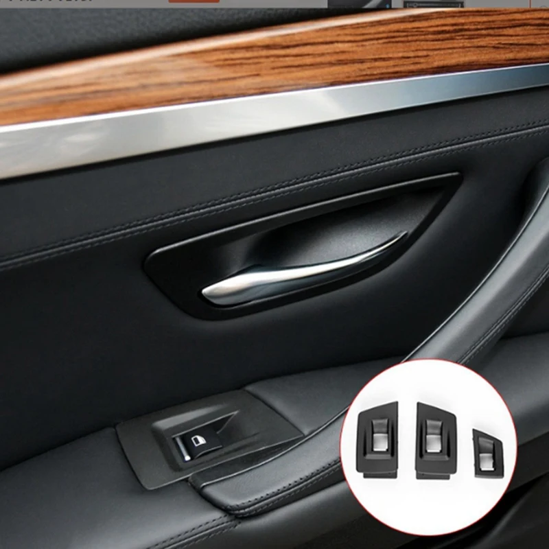 Бутон за повдигане стъклен прозорец на колата, хастар ключа, таблото на крилото подлакътник, ABS Автомобилни аксесоари за BMW серия 5 2011-2017