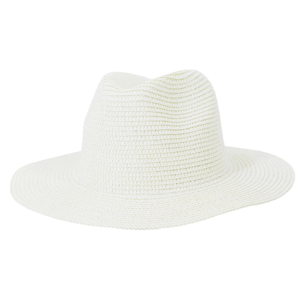 Обикновен мъжки и дамски шапки Нова сламена шапка жълт цвят на Тестени изделия и Лятната сламена шапка с плосък покрив Незаменим за плажни пътуване солнцезащитная шапка