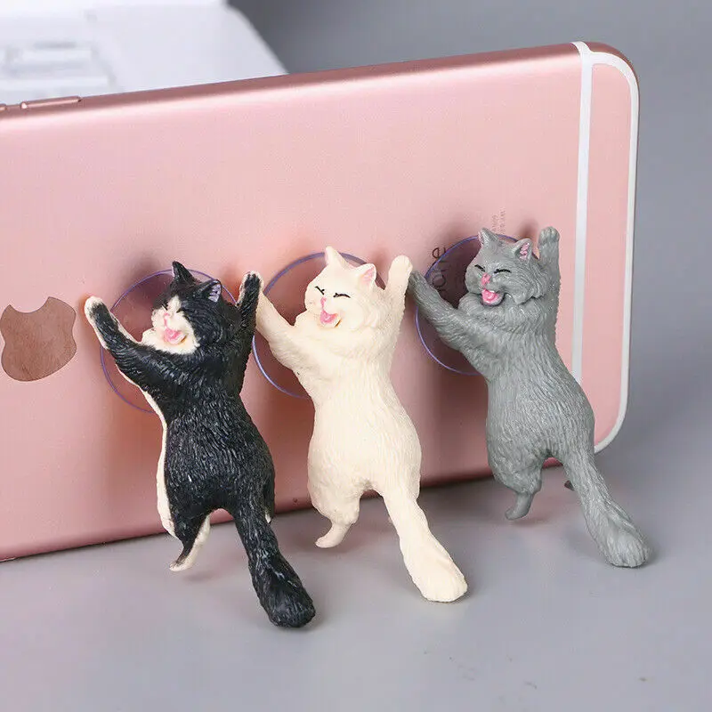 Универсален държач за хубава котка, мини-Мультяшная Статуетка, Занаятчийски Държач за мобилен телефон, Дизайн нещастници, Кола, Аксесоари за мобилни телефони