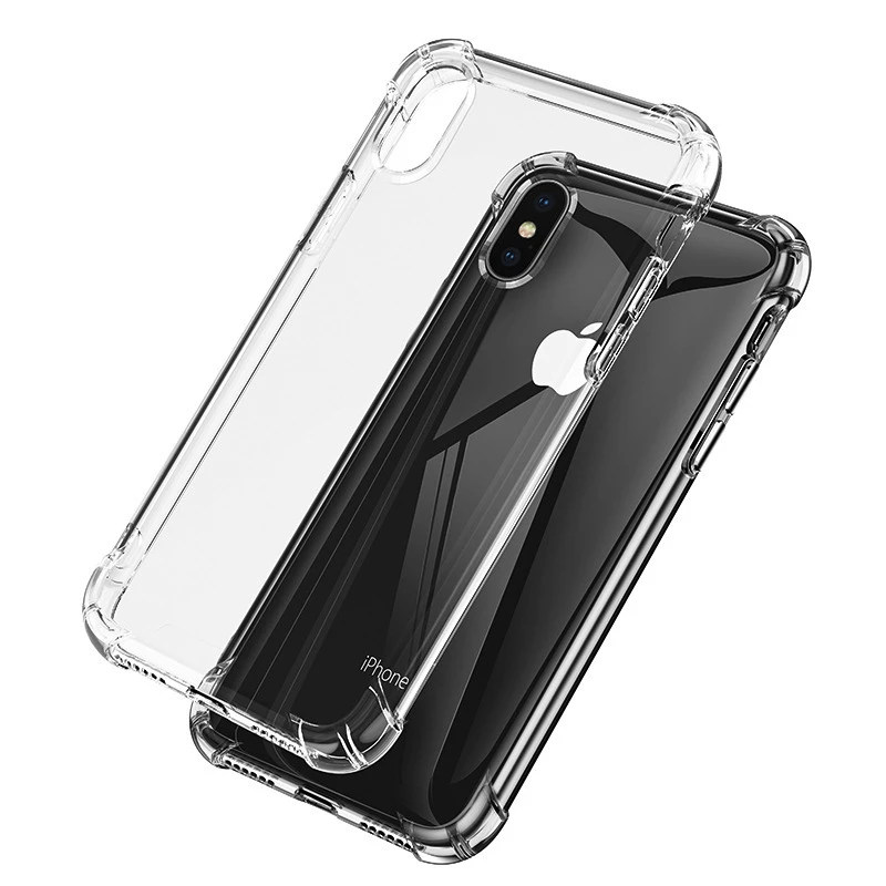 Прозрачен калъф За телефон iPhone 13 7 8 XR Case устойчив на удари-Мек Калъф За iPhone 11 12 Mini Pro 13 XS Max X 8 7 Plus 6s 5 SE XR Case