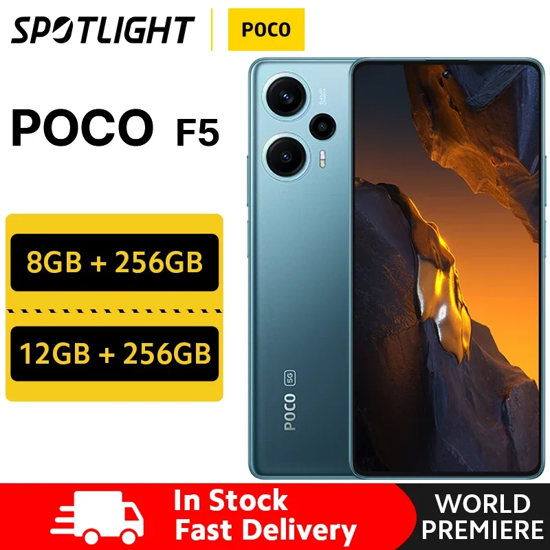 Глобалната версия на POCO F5 Snapdragon 7 + Gen 2 NFC 64-мегапикселова Основна камера с OIS 6,67 
