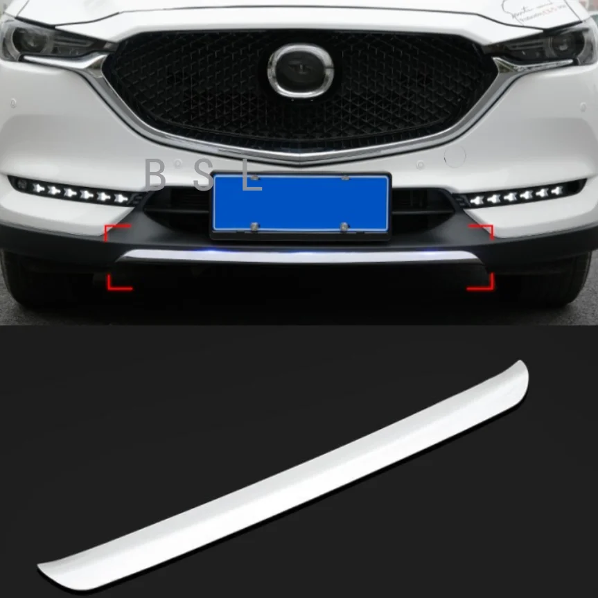 Стикер за тапицерия на предната броня на автомобила, от неръждаема стомана, долната решетка, хастар райе, подходящ за Mazda CX-5 2017-2021, Аксесоари за стайлинг на автомобили