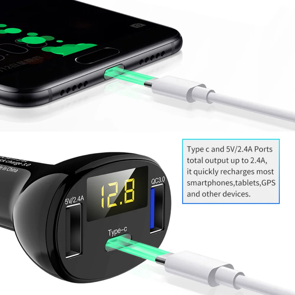 FM Модулатор MP3-Плейър Авто Запалката Handfree Quick Charge 3.0 Автомобилен Bluetooth FM Трансмитер С Два Порта USB Зарядно за Кола