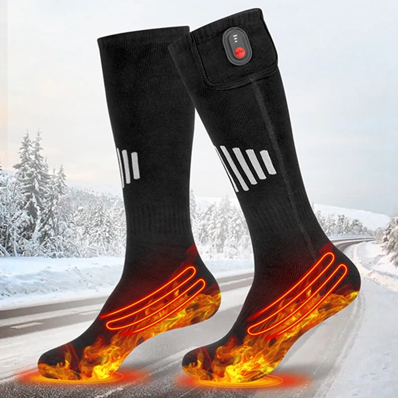 Зимни чорапи с топъл сняг и чорапи с батерии, нагрява в Зимните ски чорапи с топъл сняг и чорапи с функция за подгряване и Лесни за употреба