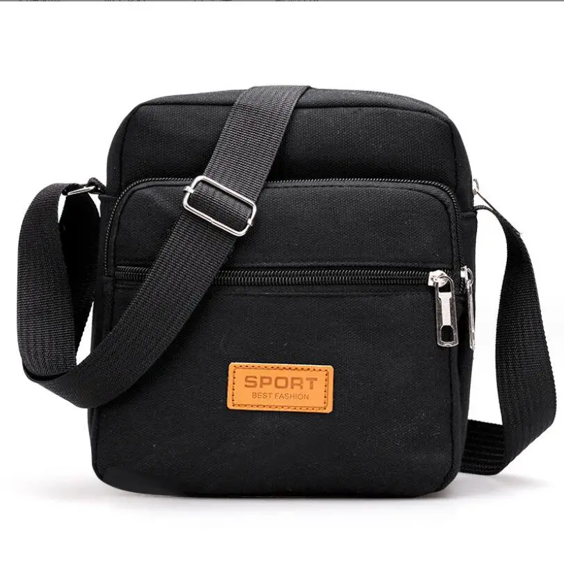 Мъжки холщовая чанта през рамо, малка квадратна чанта за бизнес отдих, чанта за пътуване до работа, мъжка чанта през рамо с голям капацитет