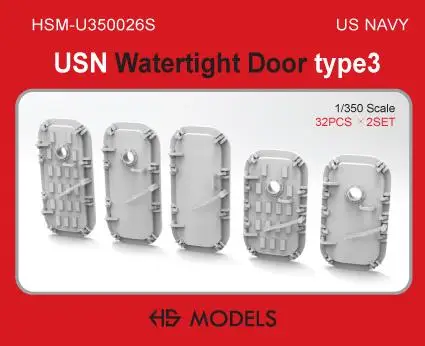 HS-МОДЕЛ U350026S 1/350 USN Водоустойчив вратата type3