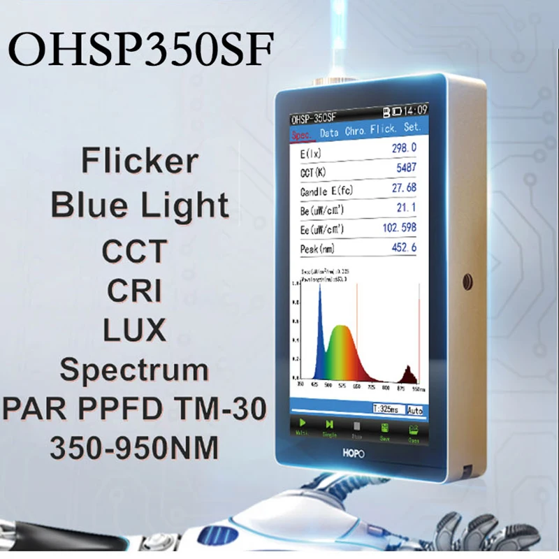 OHSP350SF Многофункционален лек спектрометър за тестване на трептене, както и анализатор на растенията