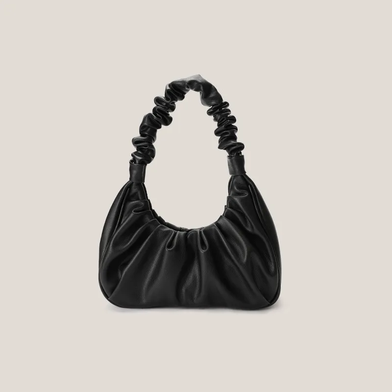 2023 Нишевый дизайн, Корейската версия на модерен меки кожени чанти под мишниците, женствена чанта Cloud Fold Bag чанта през рамо с едно рамо