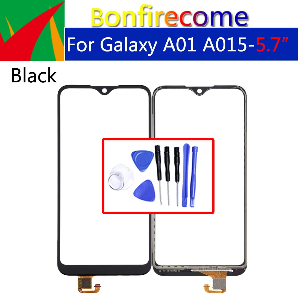 Сензорен Екран За Samsung Galaxy А01 A015F/D A015GF A015FD A015M Touchpad Сензор Дигитайзер Предната Стъклена Леща С ОСА