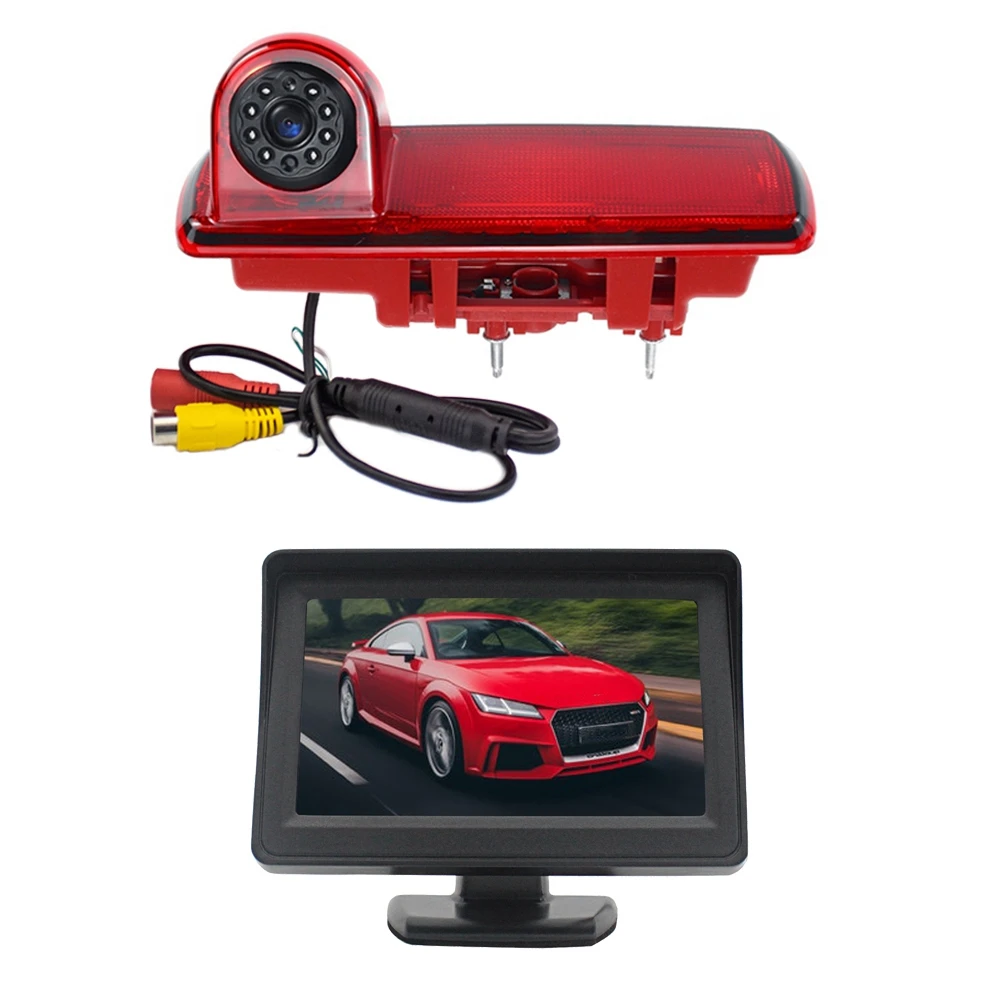 170-градусная Резервната камера за задно виждане, Стоп-сигнал и 4.3-инчов монитор за Renault Trafic Opel/Vaxhall Vivara Custom 2014