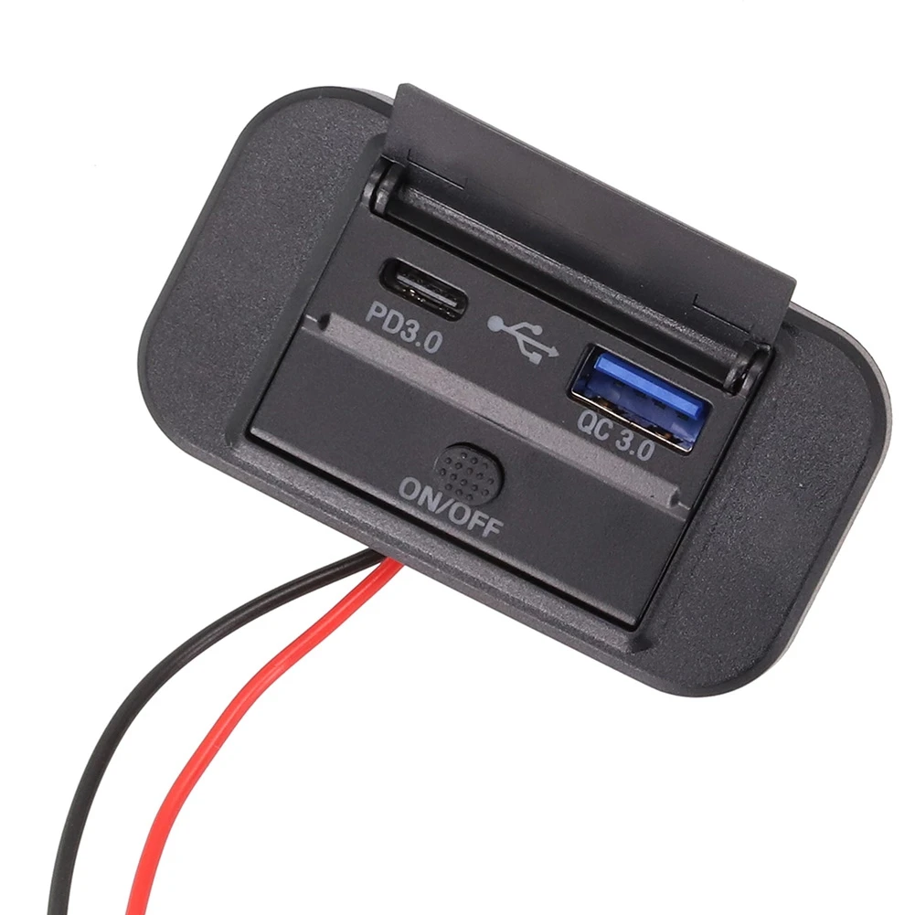 Двойно USB Зарядно за Кола 12V/24V QC3.0 PD3.0 USB зарядно устройство ще захранване на Изход захранващ Адаптер за Мотоциклети Camper Truck ATV Boat Car RV