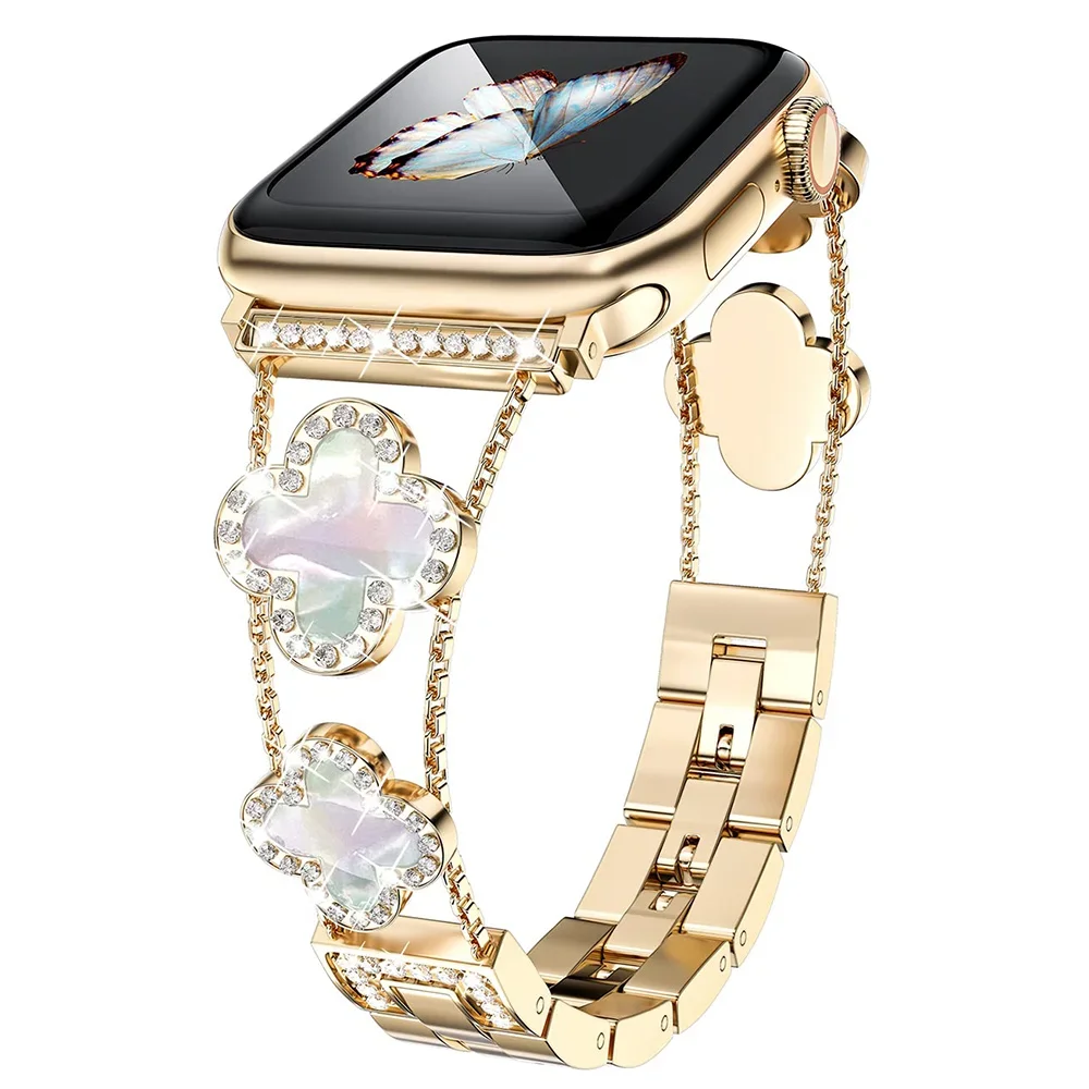 Жена гривна с диаманти, Метална каишка за Apple Watch Ultra2 49/45/44/42/41/40/38 мм, Iwatch Series 8 7 SE 6 5 4 3