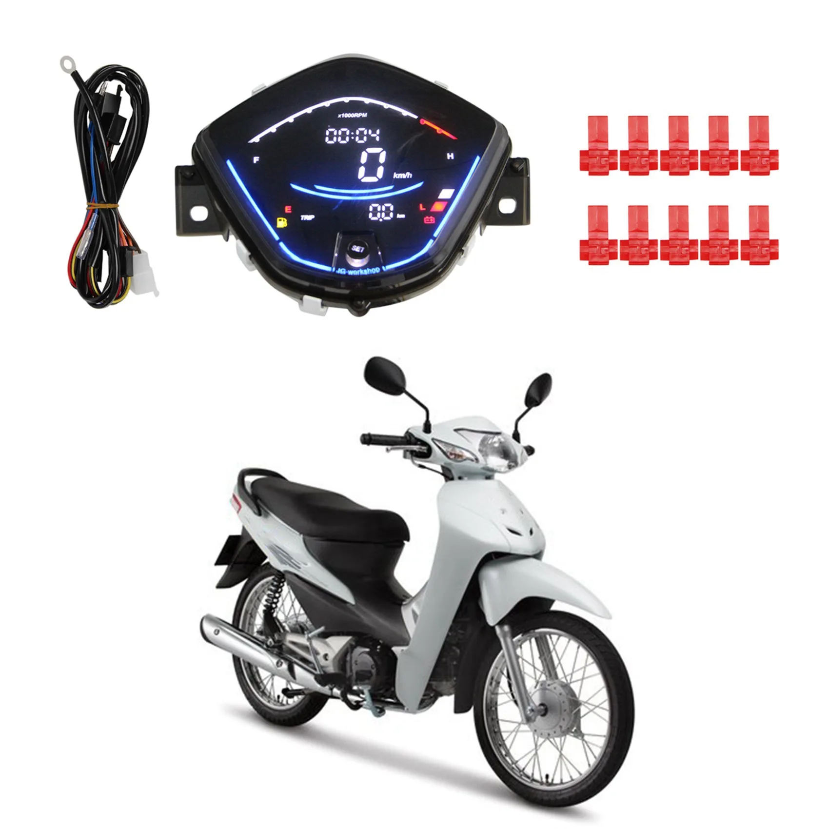 За Honda Wave110 Wave110Rs 110Rs цифров измерител на Оборотомер мотоциклет Цифров скоростомер LCD километраж