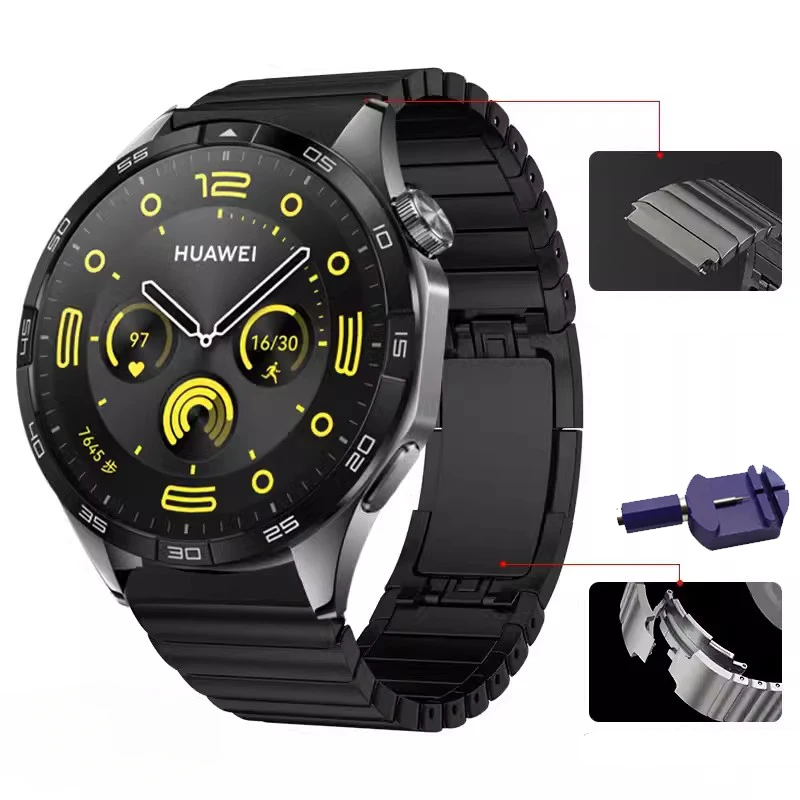 22 мм и Каишка от неръждаема Стомана за Huawei Watch GT4/GT3 Pro 46 мм Каишка за часовник Watch4 4Pro 3Pro GT2 GT3 46 мм Быстроразъемный гривна