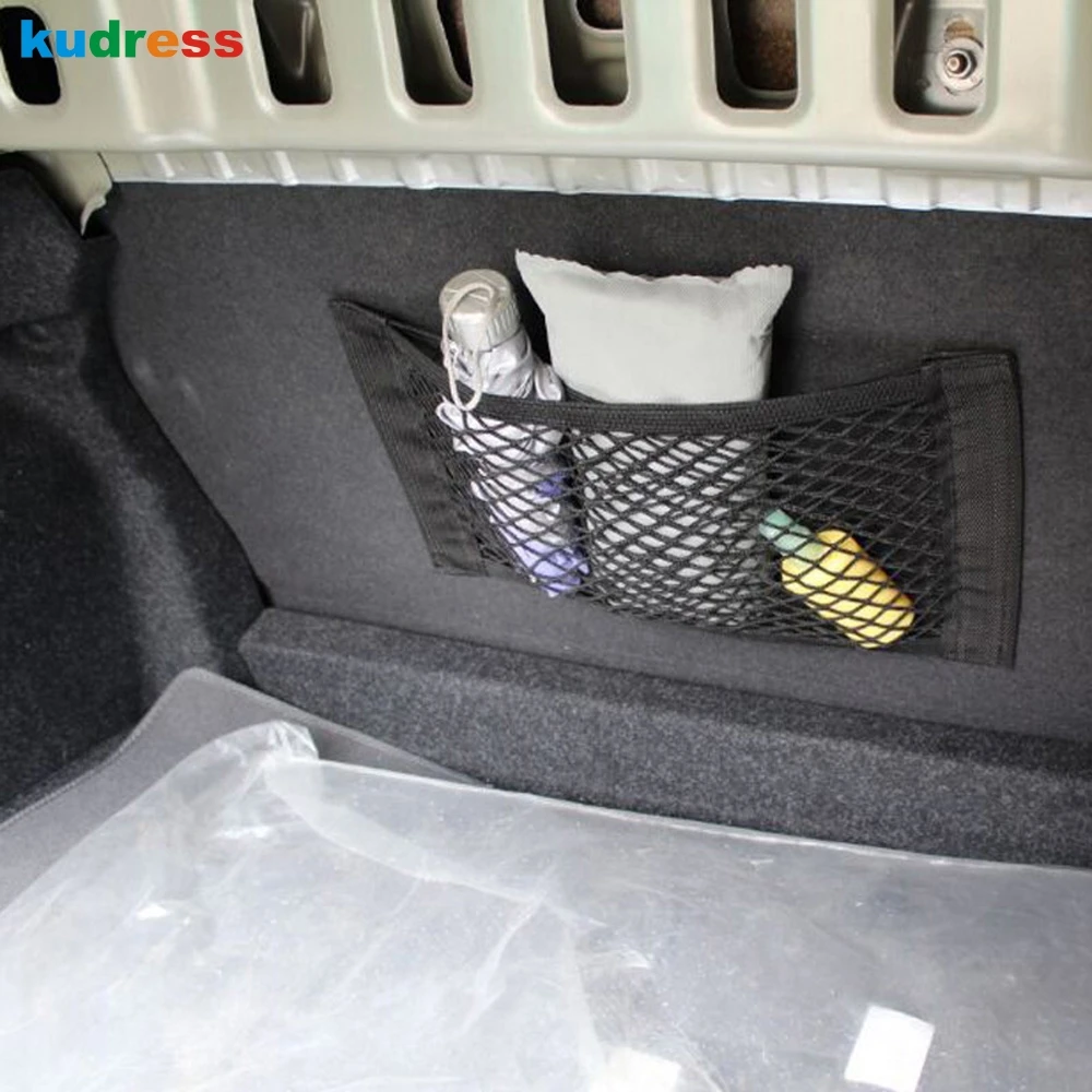 Автомобилна Облегалка На Задната Седалка На Багажника Еластична Низ Окото Чанта За Съхранение На Багажника На Колата Товарен Органайзер Чанта За Съхранение На Покет Клетка Автоаксесоари