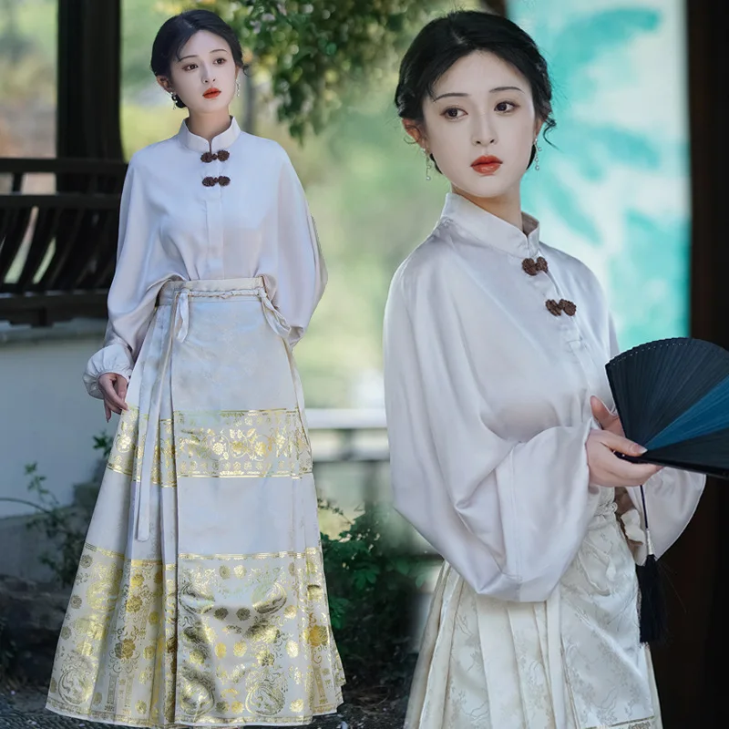 Рокля Hanfu Song Dynasty Hanfu в новия китайски стил, плиссированная пола с лошадиным лице, Реколта елегантната Източна традиционно облекло Vestidos