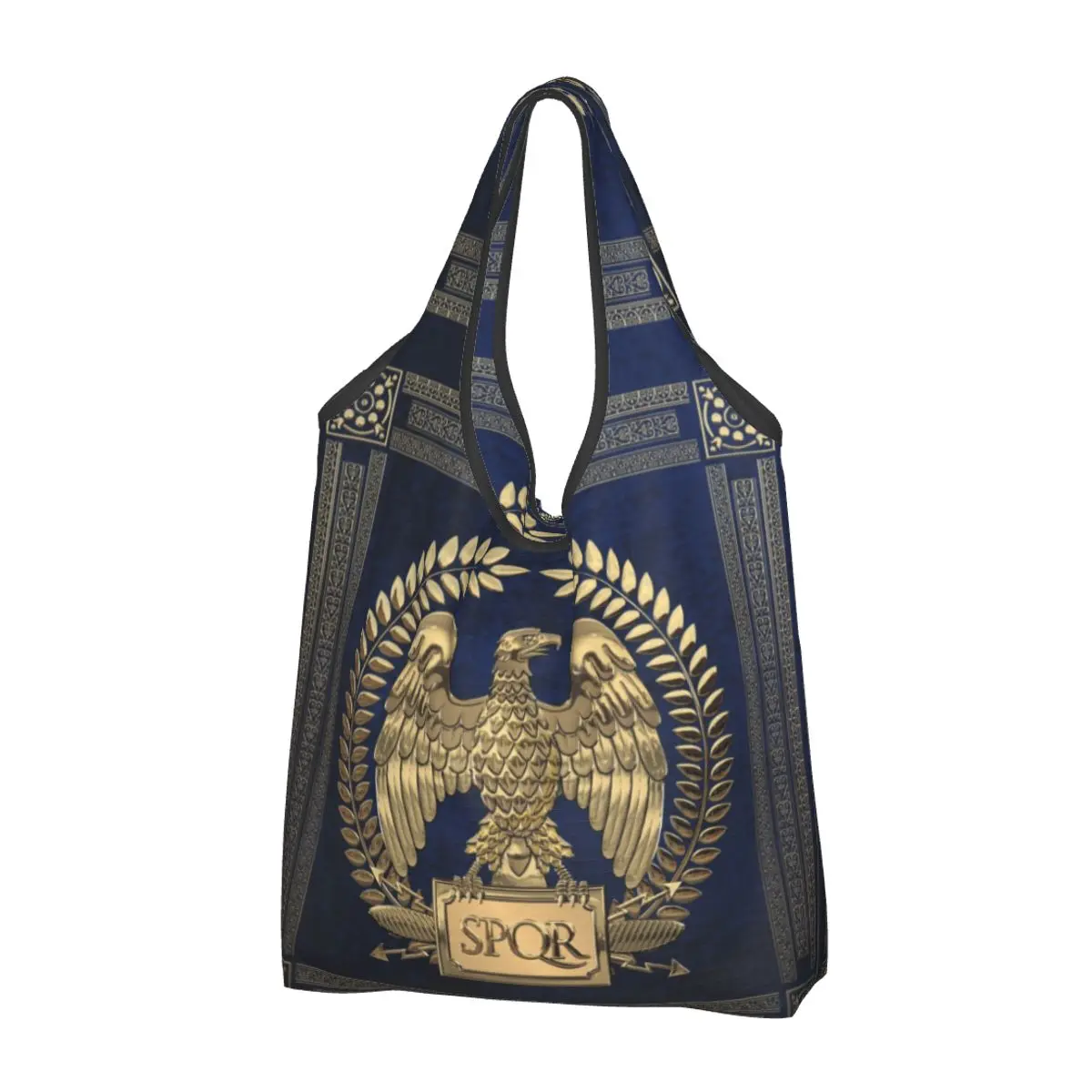 За многократна употреба на Римската империя Златен царски орел пазарска чанта на жената Пазарска чанта за преносим Рим е S. P. Q. R. продукти купувач чанти