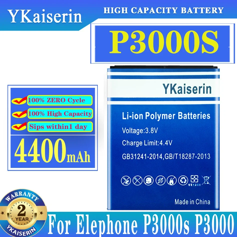 YKaiserin P3000S 4400 mah Батерия за Мобилен Телефон За Смартфон Elephone P3000s P3000 Нова Батерия + Номер на Песен