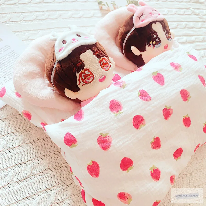 облекло за кукли 20 см, Плюшен стоп-моушън легло, Двойно легло, Играчки кукли, Аксесоари за кукли нашето поколение, Корейски кукли Kpop EXO idol