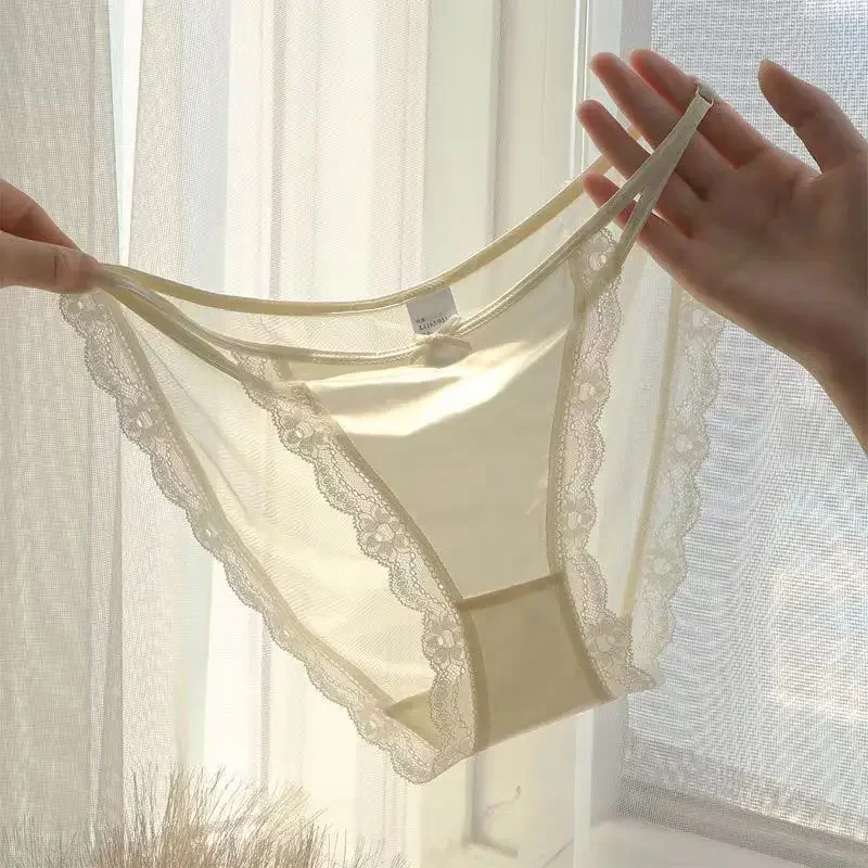 Коварен секси дантелено бельо за жени с ниска талия, прозрачно, дышащее, меко и удобно, от чист памук, долната част на перинеума
