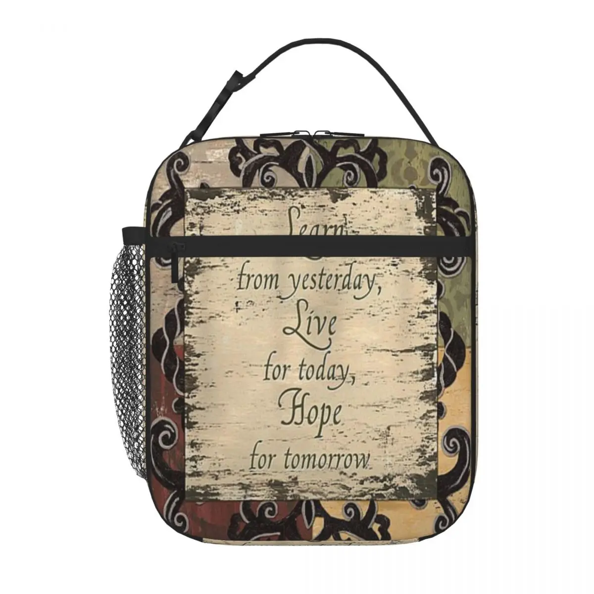 Антични лоскутная чанта за обяд Деби Dewitt, вдъхновяваща на мозайка шиене, Термосумка за обяд, термосумка за обяд, женствена чанта