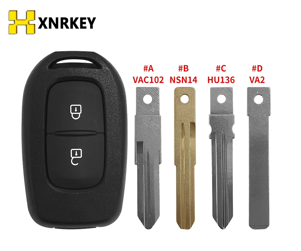 XNRKEY 2 Бутона на Дистанционното на Ключа на Автомобила за Носене на Ключодържател за Renault Scenic Sandero, Clio Duster на Dacia Logan 2013-2018 Калъф