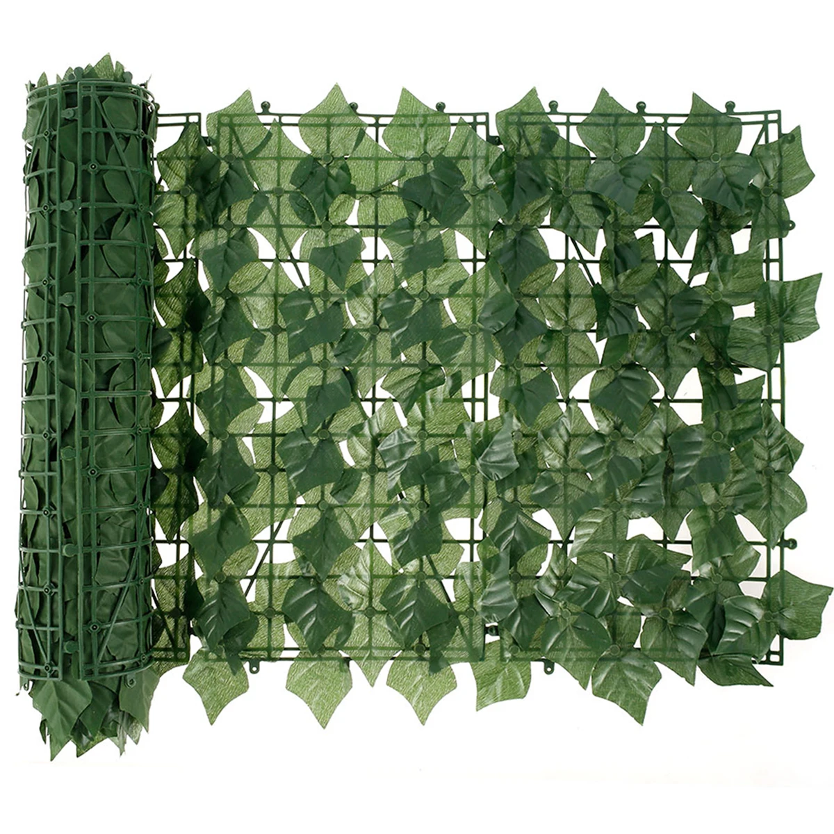 Ограда от изкуствени листа, Гъвкав ограда от изкуствени листа, Реалистичен Екран от листа, Жив плет, Трева, Декоративен Фон