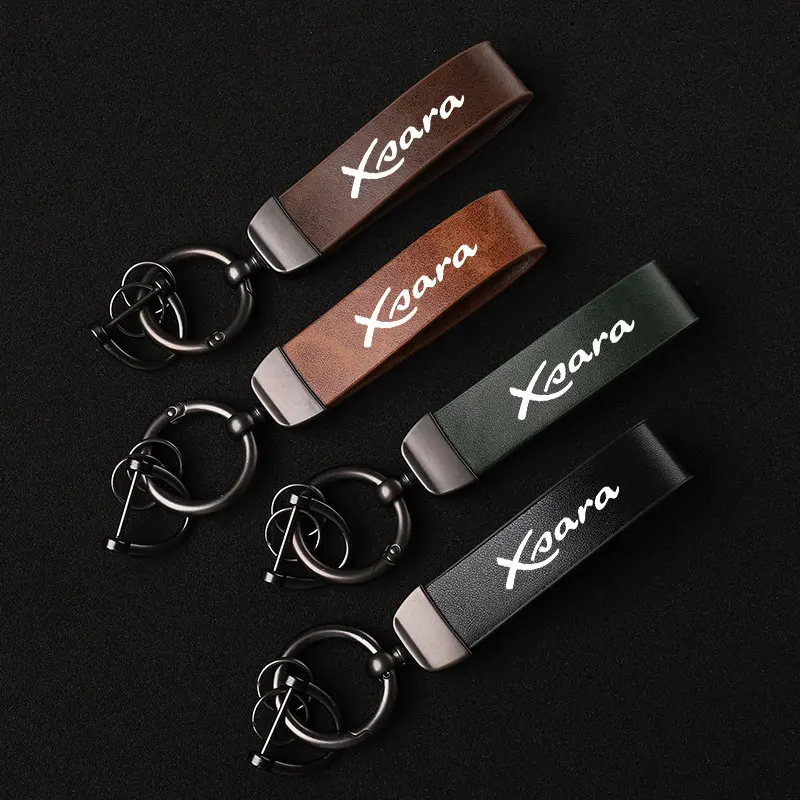 Модерен кожен ключодържател в бизнес подарък, каишка за ключове, Мъжки Женски Кола ключодържател с логото на поръчка за аксесоари за Citroen Xsara