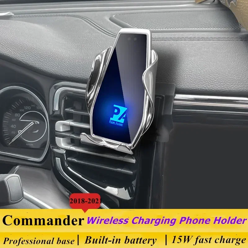 2018-2021 За Jeep Commander Притежателя на мобилен телефон Безжично зарядно Устройство За Монтиране на Навигационни скоба GPS Поддръжка 360