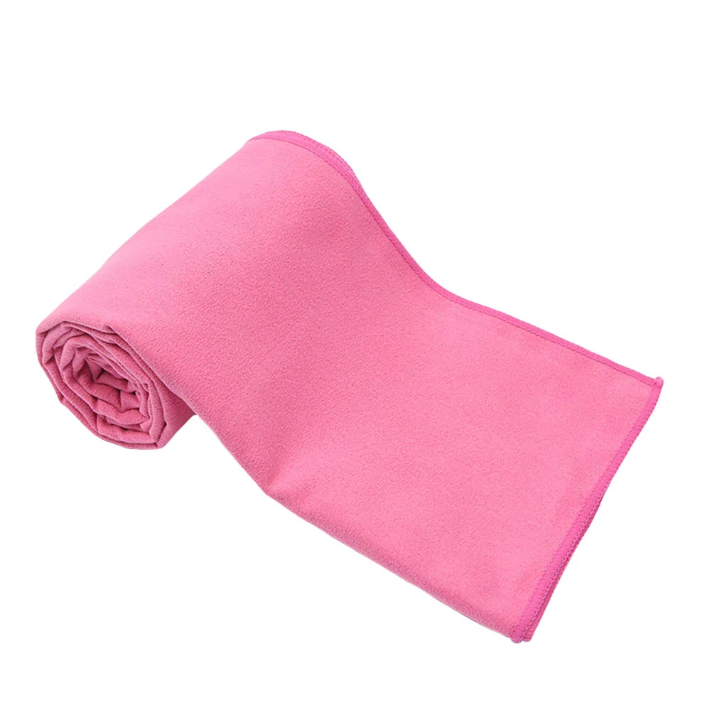 Быстросохнущее кърпа, впитывающее пот, компактно спортно кърпа от микрофибър за къмпинг, плуване, йога (розово-червено)
