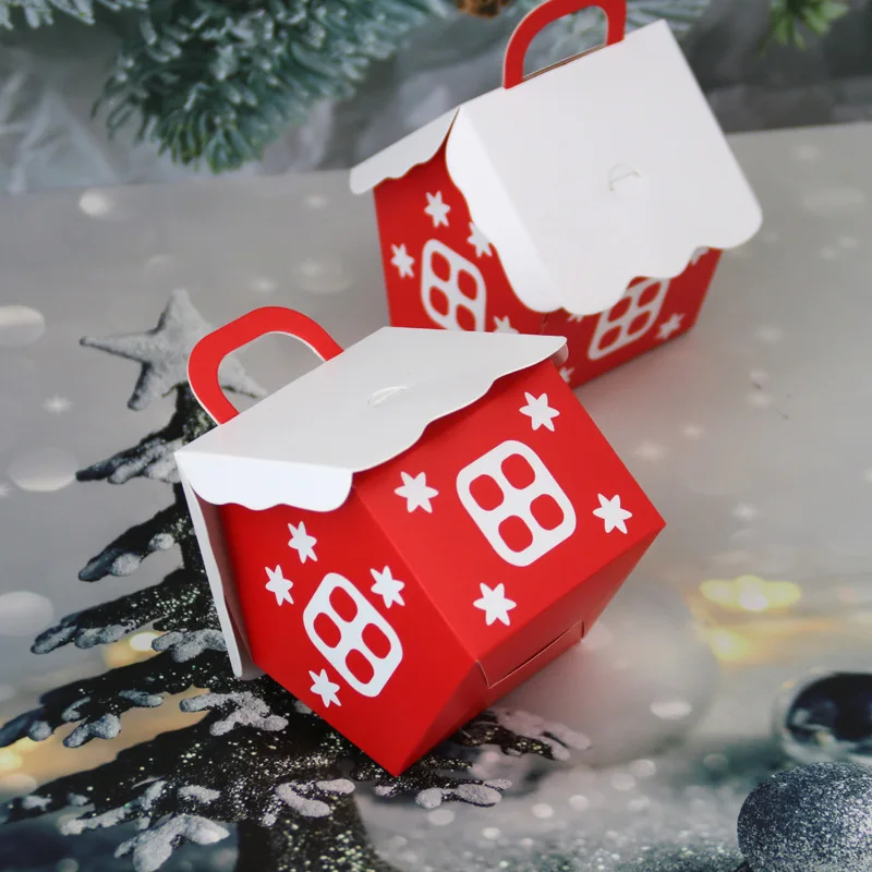 5шт Чанти на Дядо Коледа Коледна Украса за Дома, Подарък Кутия Къща Коледно Дърво, Опаковки, Пакети Нова Година 2023 Чанта Бонбони Навидад 2022 Kerst