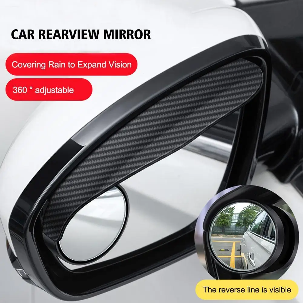 2 в 1 Автомобилно Огледало за Обратно виждане Етикети Дъжд Защита За Вежди Сляпо Петно Огледала в сенника Водоустойчиви Аксесоари за Автомобили