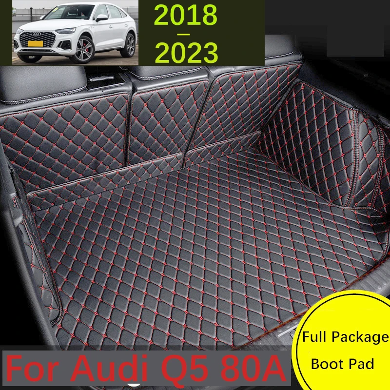 Кожена Подложка За Багажника на Автомобила Audi Q5 80A MK2 2018 2019 2020 2022 2023 Килим За Карго Подложка Детайли на Интериора, Аксесоари за Носене
