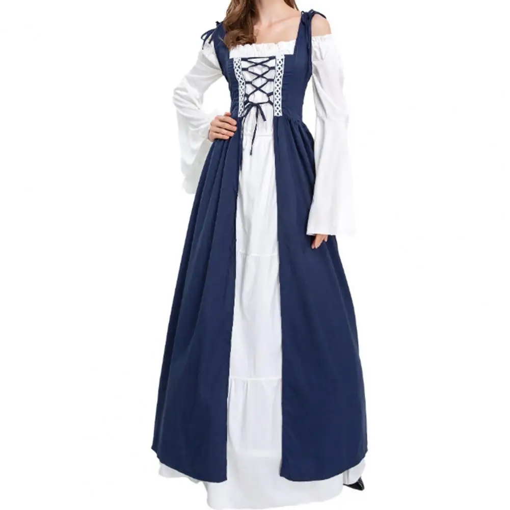 Средновековна рокля за Хелоуин, женствена рокля в стила на Ренесанса, готическата дълго Макси рокля в ретро стил Викторианска рокля дантела, бална рокля Paty