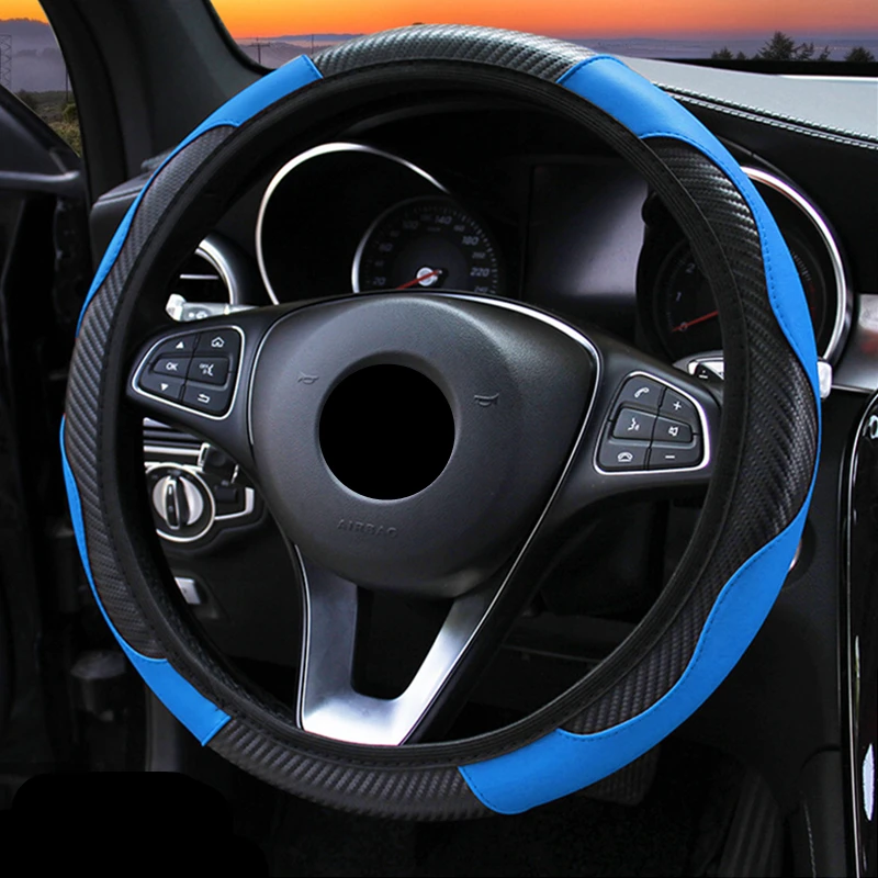 Дишаща противоскользящий калъф за волана на колата е от въглеродни влакна за Mercedes.Benz X166 X164 X156 C253 x166 X253 W166 C292 X204 GLK C2