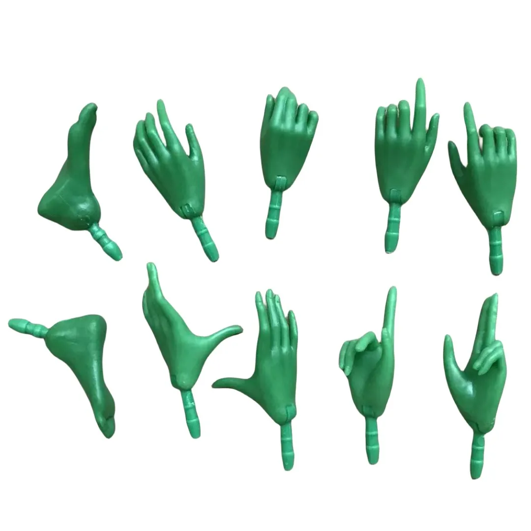 MENGF Green Куклени Ръцете, Стъпалата на Краката, Торса Главата 1/6 Аксесоари за кукли Детайли за преобличане на кукли със собствените си ръце Модерен жест Куклени ръце
