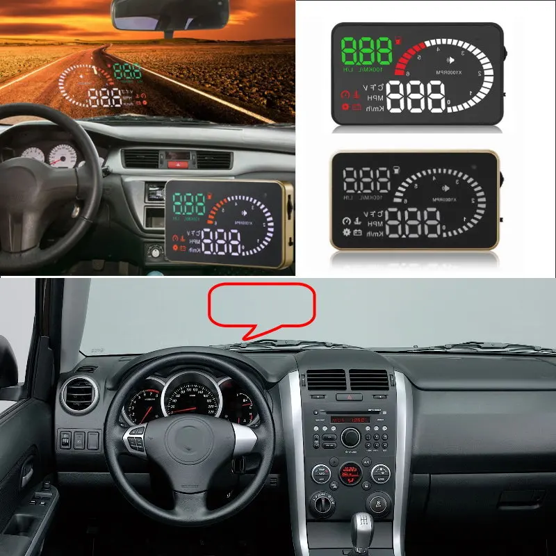 Авто Главоболие, HUD Дисплея За Suzuki Vitara/Swift/SX4/Jimny/Vitara New A6 Display Virsual Проектор Автомобилни Електронни Аксесоари