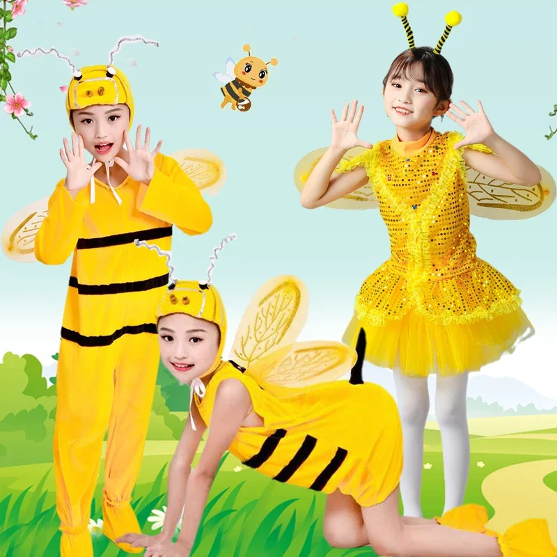 Нова детски дрехи за изпълнения с насекоми Little Bee, пола от прежда за момичета, дрехи за изпълнения с животните Little Bee