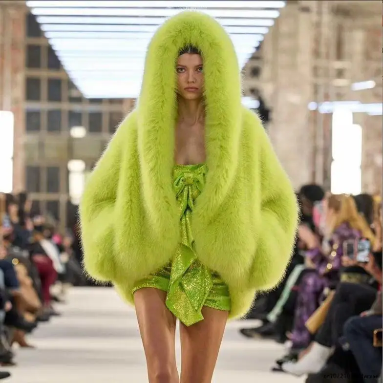 2023 Зимни Нова Мода Дамско Дълго палто от изкуствена кожа, дамски кожен палто, Зимни дебела топла Космати яке от изкуствена кожа за жени