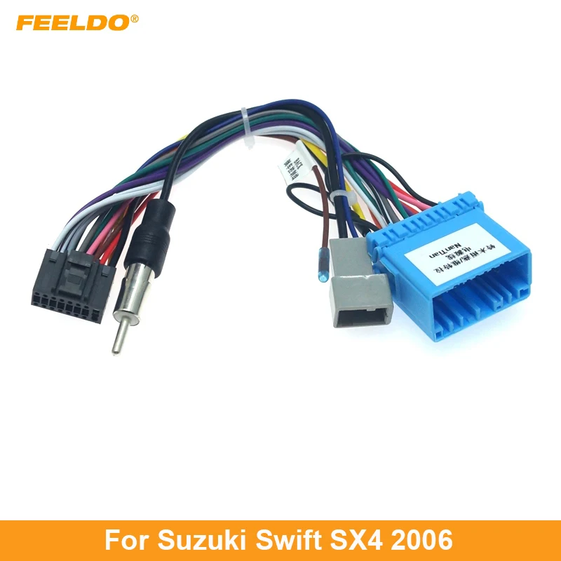 FEELDO 5шт Авто Аудио адаптер 16PIN Теглене кабели за Suzuki Swift, SX4 2006 + Стерео Инсталиране на Вторичен пазар на хранене Calbe