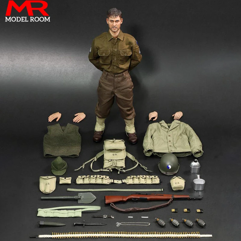 DID A80156 1/6 Втората световна война, на 29 съм пехотна дивизия на САЩ, технически сержант, ефрейтор, фигурка на войник-войник, кукла, пълен набор от играчките