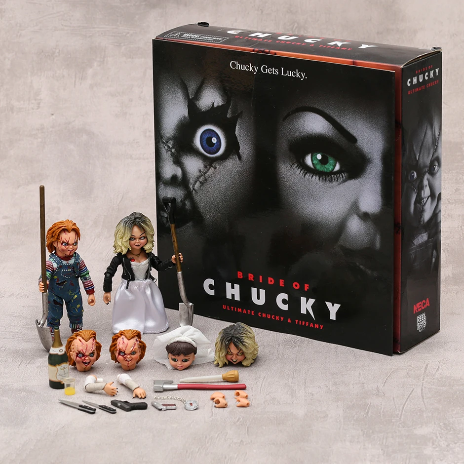 Фигурка на ужасите NECA Ultimate Bride of Chucky & Tiffany 7 инча, 2 опаковки