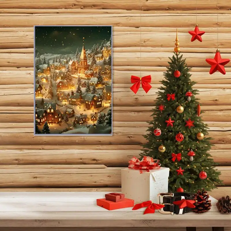 Led стенни живопис Коледен лека нощ в 3 цвята, с регулируема яркост Коледна рисувани стенни лека нощ масата украса