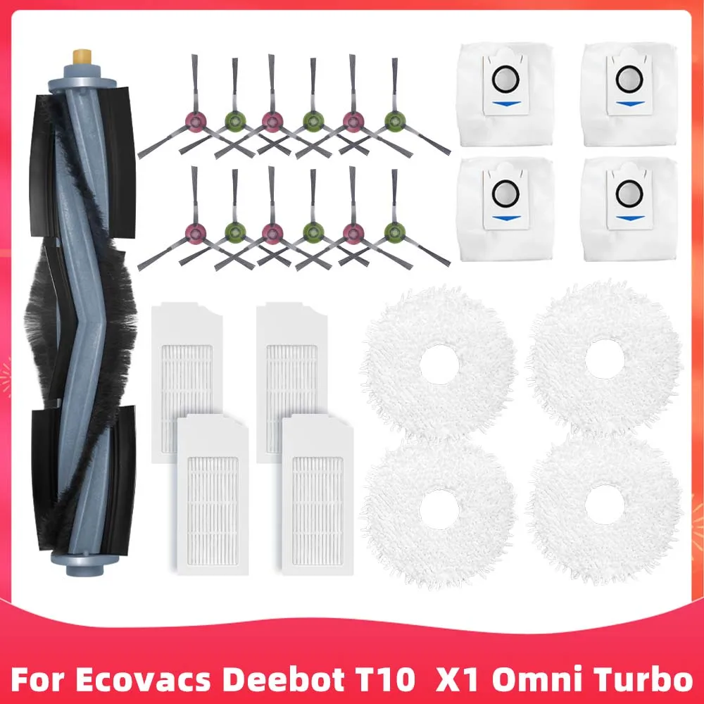 За Ecovacs Deebot T10/X1 Omni Turbo Основна Странична Четка Hepa Филтър Въже Тряпичный Торба За Прах Робот-Прахосмукачка Резервни Части И Аксесоар