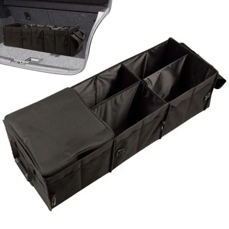 Автоматично Органайзер за съхранение Чанта за багажник на Кола Универсална Чанта за съхранение на задната седалка Голям капацитет Джоб за притежателя на товара в багажника