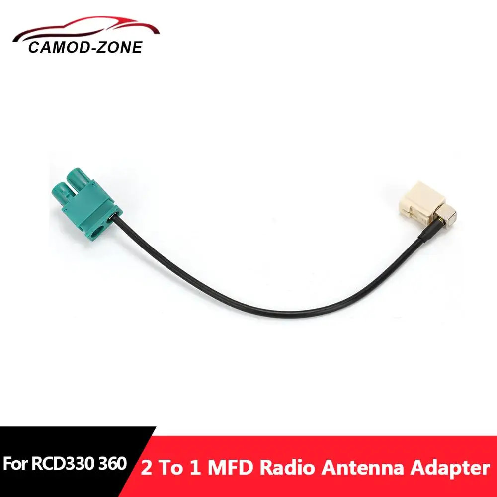 2 В 1 MFD Радиото в автомобила FAKRA Антена Адаптер За VW Radio RCN210 RCD330 RCD330 G RCD360