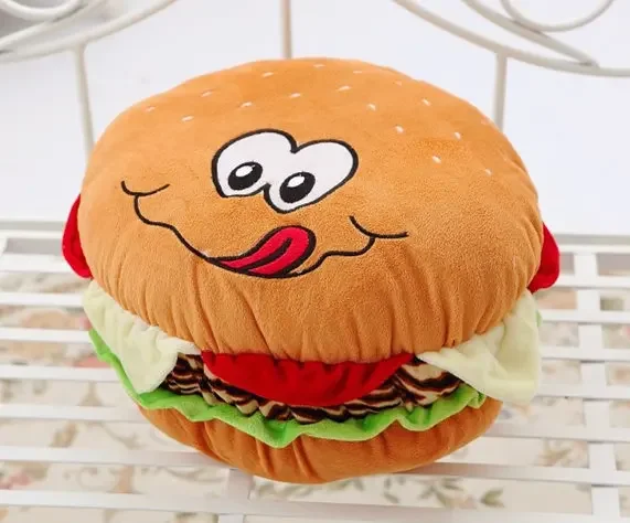 [Забавно ] 40-см мека възглавница за хамбургер в домакинството, обикновено играе ролята на вкусна супер мил креативен подарък с фантазия детска играчка