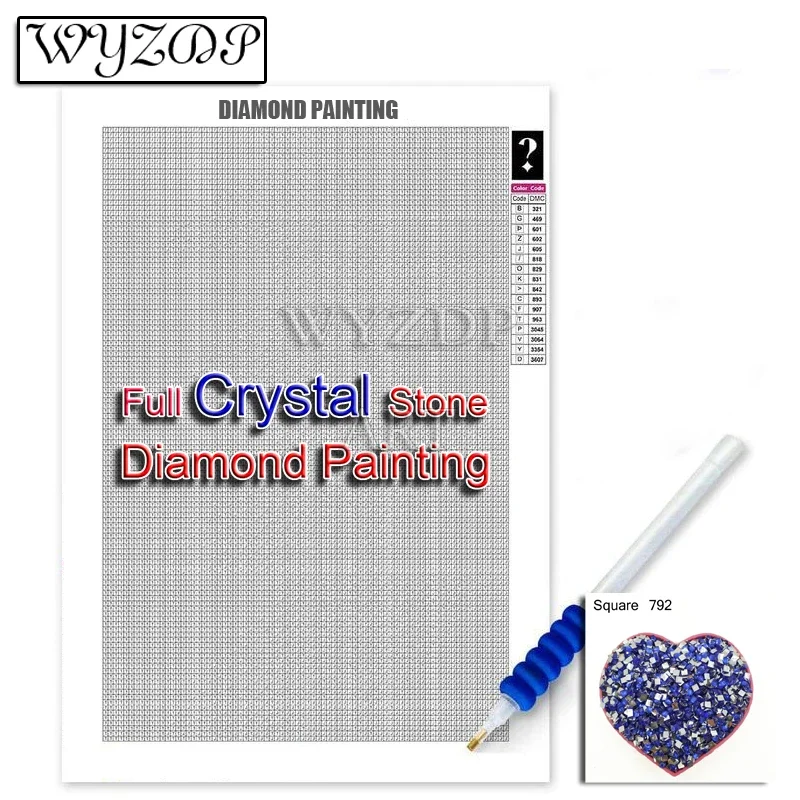 Пълна Квадратна Картина от кристали и диаманти Мозайка Бродерия Смола Бродерия на кръстат бод Подаръчни комплекти Crystal Мистерия 5D Diamond Art Home Decor
