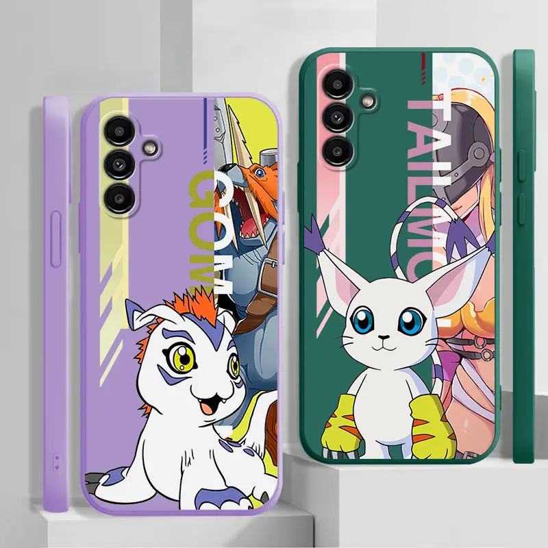 Цифров Чудовище Digimon Cartoony Калъф За Телефон Xiaomi Redmi Note 9 Pro 10T 9T 11 Pro 5G 9S 10 8 12 Pro Квадратен Течен Мек Калъф